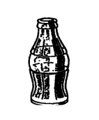 Imagem de uma garrafa de vidro  Contour, representativa de uma forma tridimensional. 